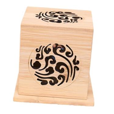 Imagem de Fenteer Caixa de queimador de incenso vazada, presente artesanal, decorativa, colecionável, suporte de incenso para spa, estúdio, casa de chá, mesa, peça