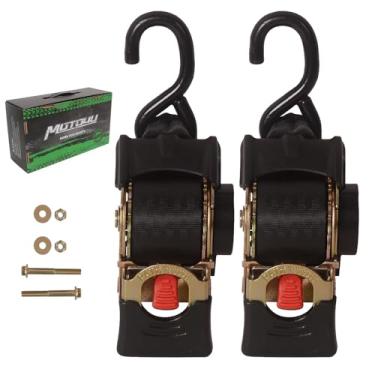 Imagem de MOTO4U 2 Peças De Cintas Catraca Retráteis Parafusáveis, Para Serviço Pesado, Reboque Popa (2" X 9'), Com Conjunto Reboques Quadriciclo, 3.000 Libras/1.360 Kg