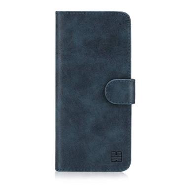 Imagem de 32ª Série Essential – Capa flip de couro sintético para Samsung Galaxy S10e, design com compartimento para cartão e fecho magnético, azul, SG.S10Lite.32ndEssential