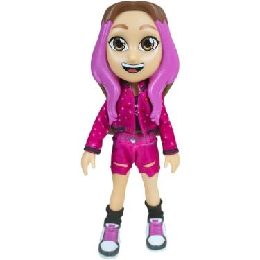 Imagem de Boneca Emilly Vick Dos Rosa Youtuber Vinil 25cm - Baby Brink