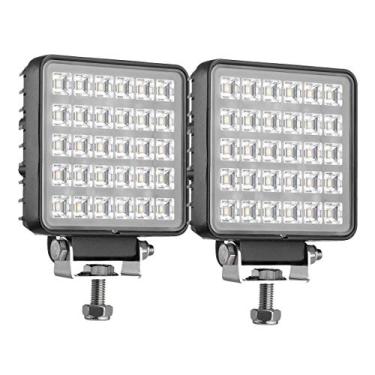 Imagem de Raycharm compacto 11,4 cm quadrado 30 W 6000 K branco frio super brilhante 160 ° feixe de luz de LED elegante cubo/luz de trabalho para SUV, caminhões, tratores, barco e trailer, classificação IP69 à prova d'água, 2 peças