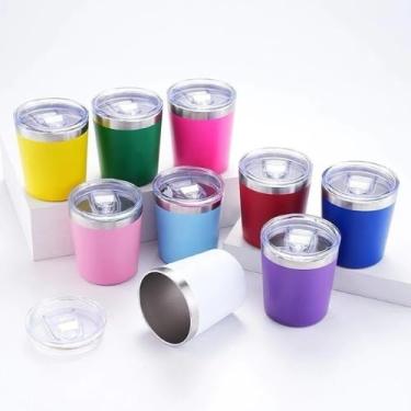 Imagem de "#* CuiaSteel 360*#" Mini Copo Cuia Térmico 360ml Em Inox Com Tampa Acrílica na!