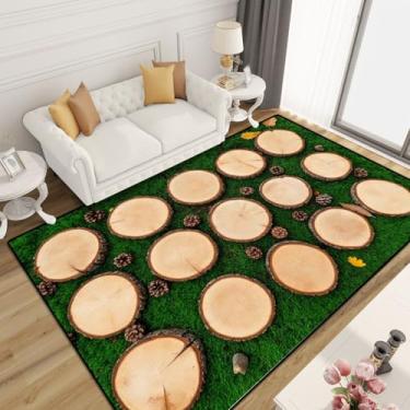 Imagem de Tapete infantil lavável para aprendizagem, tapete para crianças, grama, tronco de árvore, assentos para sala de aula, 15 x 23 cm, grande, antiderrapante, para sala de aula, berçário, decoração de casa