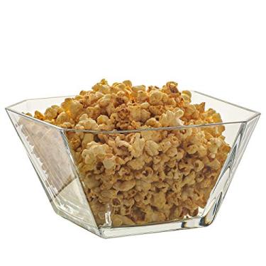 Imagem de Tigela de vidro grande LAV 1,8 l para salada e pipoca e frutas | Design moderno exclusivo para servir | Ótima escolha para encontros casuais e jantares familiares