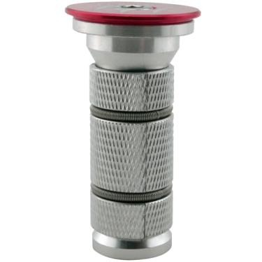 Imagem de JJHXSM Mountain Road Parafuso de garfo de fibra de carbono com núcleo de suspensão de expansão de bicicleta e parafuso de porca de extensão de haste de tigela vermelha