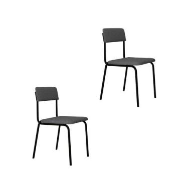 Imagem de Cadeira Estofada Fixa Empilhável Fit C/02 Un. Tecido - Compace Decor