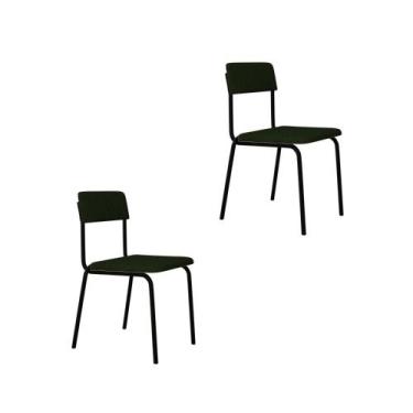 Imagem de Cadeira Estofada Fixa Empilhável Fit C/02 Un. Tecido - Compace Decor