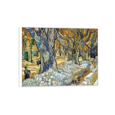 Imagem de Quadro branco - Pintura de parede famosa em tela - Imagens para decoração de casa - Árvores grandes - pôster e impressões 30 x 40 cm 12 x 16 pol