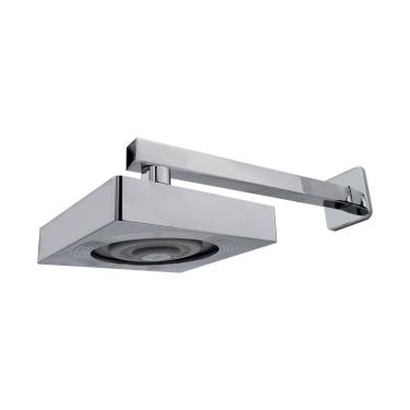 Imagem de Chuveiro Ducha Autolimpante Quadrado Cromado Articulável Solar Ou Gás Metal Luxo