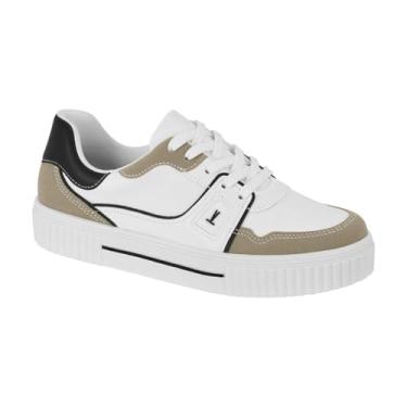 Imagem de Tênis Vizzano Feminino Casual Pelica/camurça Branco/preto/branco Off 1307.208.16507.95796 38