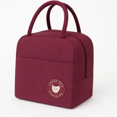 Imagem de Bolsa Térmica para Marmita Lancheira Isolamento Térmico com Alça (Vermelho)