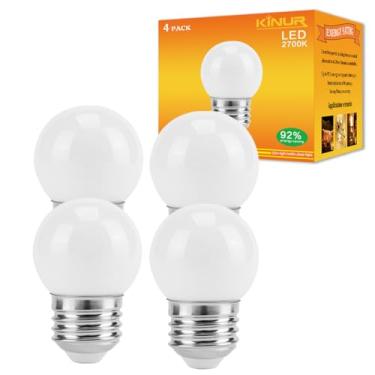 Imagem de KINUR Lâmpada LED Edison pequena de baixa potência G40 2700K equivalente a 2 watts-15 watts, base E26 lâmpadas quentes macias de baixo watt para um sono saudável e luz de berçário pacote com 4