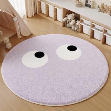 Imagem de Tapetes para sala de estar, casa, tapete macio e fofo, redondo, decoração de quarto, cor sólida, tapete de estudo grosso (300x300 cm/B)