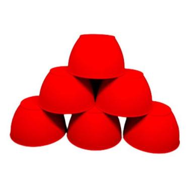 Imagem de Kit 5 Tigela Cumbuca Vermelha Açaí Sobremesa Pote 400ml - VENDEU BEM