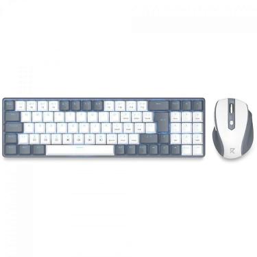Imagem de Combo Office Redragon BS-8772, Wireless 2.4G, Teclado e Mouse, Cinza e Branco