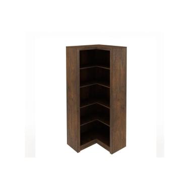 Imagem de Estante Livreiro Casal ME4132 de Canto c/ 4 Prateleiras Rústico - Tecno Mobili