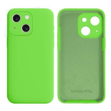 Imagem de Capinha Compativel com iPhone 15 Plus Silicone com Interior Aveludado 