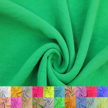 Imagem de Texco Inc Air Flow Cey Yard – 100% poliéster, não esticável, 150 cm de largura, tecido respirável leve 160 g/m2 para vestidos, blusas, vestuário, costura e artesanato DIY, verde 2 jardas