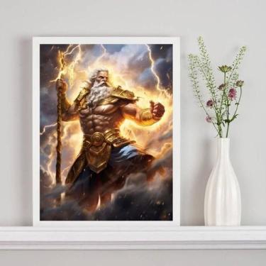 Imagem de Quadro Decorativo Zeus- Deus Dos Céus 24X18Cm - Com Vidro - Quadros On