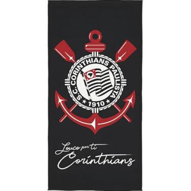Imagem de Toalha De Banho Lepper Aveludada Estampada Times De Futebol (Corinthians)