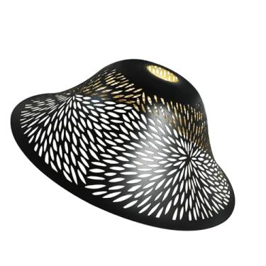 Imagem de Abajur de metal para lâmpada de piso, substituição de abajur Torchiere, substituição de abajur de piso, crisântemo a laser, base de abajur soquete E26 - 4 cm x 31 cm de largura x 12 cm de altura