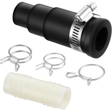 Imagem de Kit de conector de lava-louças para descarte de lixo, adaptador de mangueira de drenagem de lava-louças para conector de máquina de lavar louça, inclui 1 conector de entrada, 1 braçadeira de mangueira