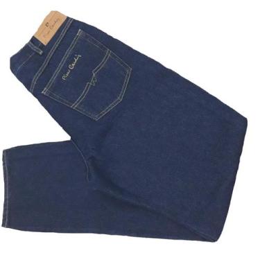 Imagem de Calça Jeans Pierre Cardin Tradicional Masculina 100% Algodão., 48, Azu