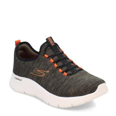 Imagem de Skechers Tênis masculino Go Walk Flex Ultralargo, Preto oliva, 14 X-Wide