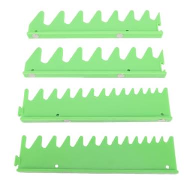 Imagem de AUNMAS Organizador da Chave Trilho, Acessórios de Caixa de Ferramentas de Suporte de Soquete de Plástico Magnético para Vários Tipos de Chaves (Verde)