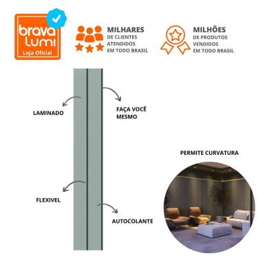 Imagem de Painel Ripado Laminado 10Cm Plus Eva Autocolante Por Metro