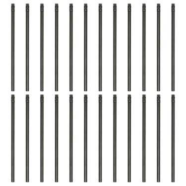 Imagem de PATIKIL Lápis HB, pacote com 24 lápis grafite redondo de madeira fina de 7 mm com borracha para escritório, desenho, mão pequena, preta