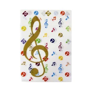 Imagem de PASTA L NOTA MUSICAL A4 C/6PCS