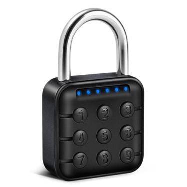 Imagem de Auntyfey Fechadura de combinação inteligente para armário, cadeado digital para trava de armário de academia, fechadura de combinação de 6 dígitos, cadeado de bloqueio de portão externo à prova d'água