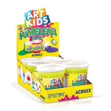 Imagem de Kimeleka Slime Art Kids 180g - Amarelo Limão 504 - 6 Unidades - Acrilex