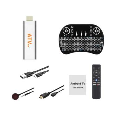 Imagem de Mini Smart TV Stick 128G Com Wi-Fi Dual Band, Android 14, Allwinner H3
