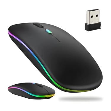 Imagem de Mouse Sem Fio Óptico 800-1600 DPI Preto com LED