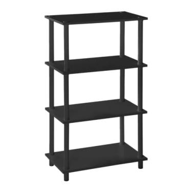 Imagem de PRAT.K Estante Preta com 4 Níveis 60x35x109cm – Praticidade e Design Industrial (Adapt)