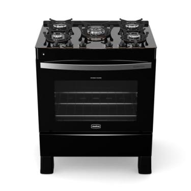 Imagem de FOGAO A GAS REALCE PREMIUM GLASS 5Q PRETO