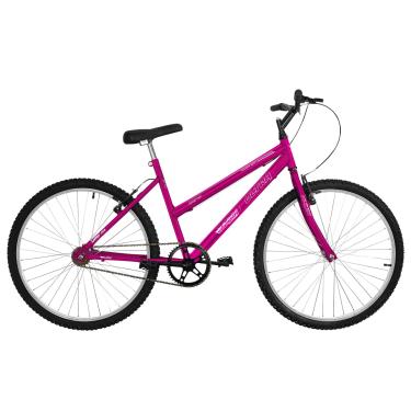 Imagem de Bicicleta de Passeio Ultra Bikes Esporte Chrome Line Aro 26 Reforçada Freio V-Brake Sem Marcha Rosa Pink Feminina