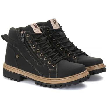 Imagem de Bota Coturno Masculina Ferraroni Casual com Zíper Lateral Solado Tratorado Cores Conforto Interno Sola Durável (Preto, Padrão, BR, Adulto, Numérico, 40)