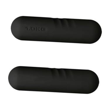 Imagem de oshhni 2 peças halteres barra de levantamento de peso de mão silicone ferro fundido equipamento halteres conjunto crianças adultos para cardio, Preto