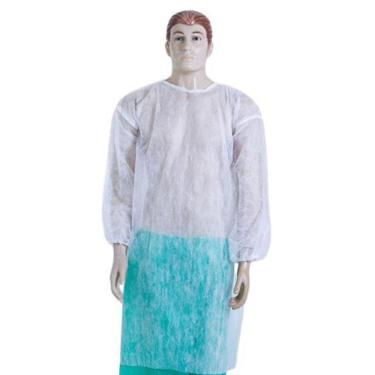 Imagem de Avental Descartável Manga Longa 30G Branco Com 10 Anadona