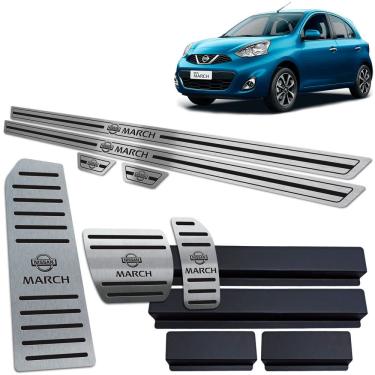 Imagem de Soleira Pedaleira Descanso March 2012/2020 Auto Preto BR