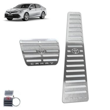 Imagem de Pedaleira Automático Aço Inox Toyota Camry 2018 A 2020 Prata
