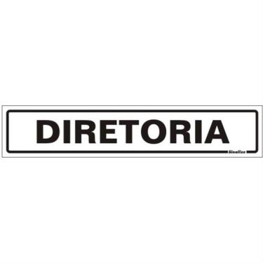 Imagem de Placa De Poliestireno Auto-adesiva 5x25cm Diretoria - 200 Ab - Sinalize Placa Ps 5x25 D...