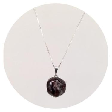 Imagem de Colar Prata 925 Granada Natural E Legítima - P. Vecchio