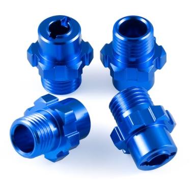 Imagem de Zolikar 4Pcs Aluminum Alloy RC Hex Combiner Wheel Hex Hub Adapter Upgrades for 1/8 Tra-xxas Jato VXL 2S RC Monster Trucks (Blue)
