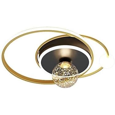 Imagem de Lustre LED Redondo Quarto Principal Luz de Teto Regulável Luz Luxo Bola Redonda Abajur de Vidro Criatividade Luminária de Teto Redonda Romântica Moldura de Acrílico Controle Remoto Chandelie