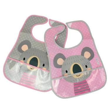 Imagem de Babador Impermeável Bolso - Coleção Coala 2 Unid, Clingo, Rosa