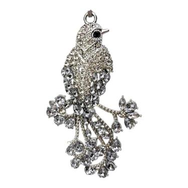 Imagem de Enfeite de pássaro de cristal para pendurar na árvore de Natal